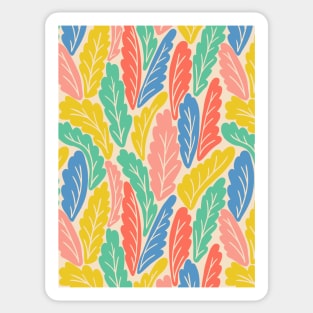 Tropical colorful leaves botanical pattern Sticker